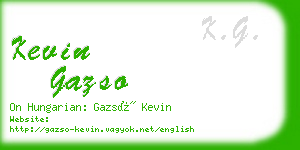 kevin gazso business card